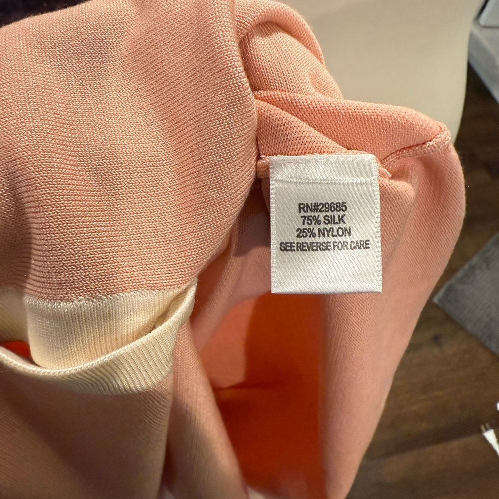 Silk Pendleton Peach Button Down Long Sleeve Shir… - image 8